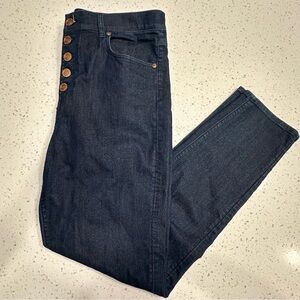 LOFT High-Waisted Skinny Dark Wash Jeans